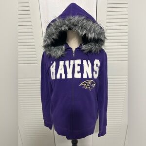 Raven’s zip up hoodie with fur.